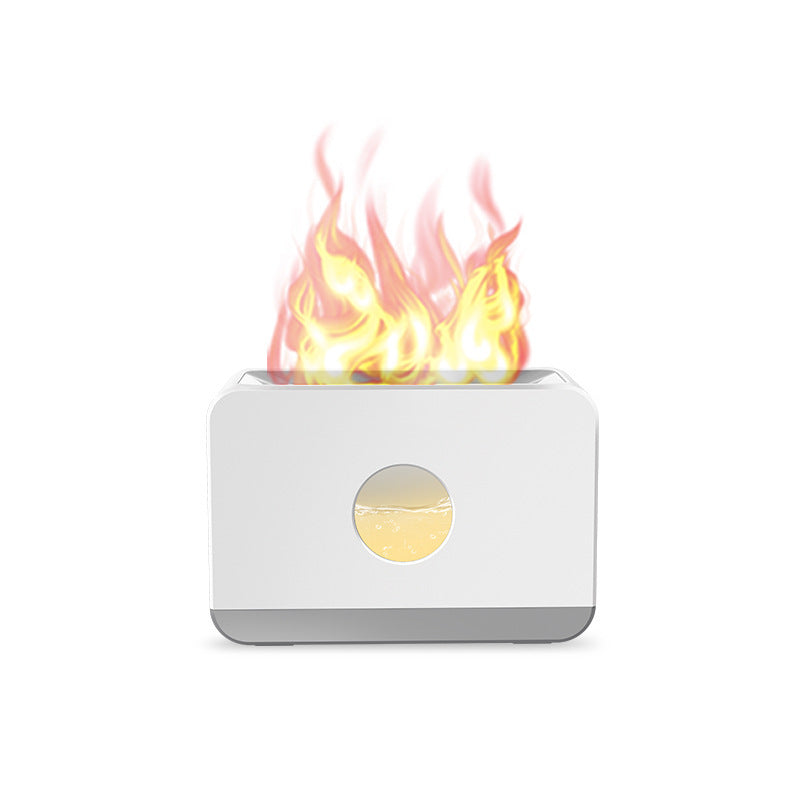 Dwukolorowy Nawilżacz Płomieniowy do Aromaterapii z Pilotem USB – Dekoracyjny Dyfuzor do Domu