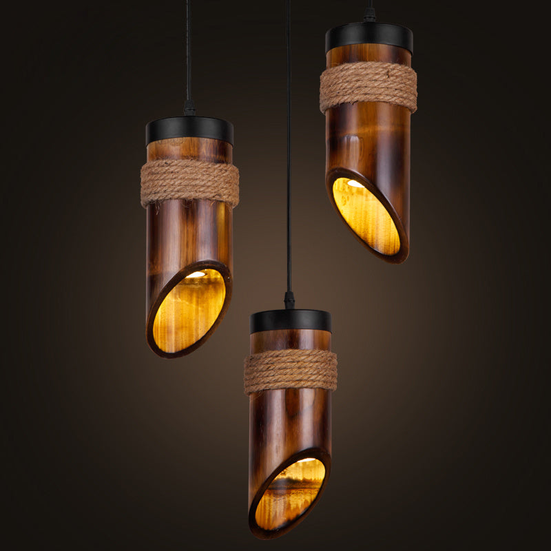 Lampa Bambusowa Wisząca –  Lampa do Jadalni, Baru lub Salonu