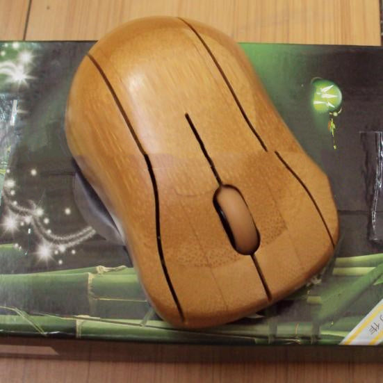 Bezprzewodowy Zestaw Bambusowa Klawiatura i Mysz USB – Ultra Cienki Design
