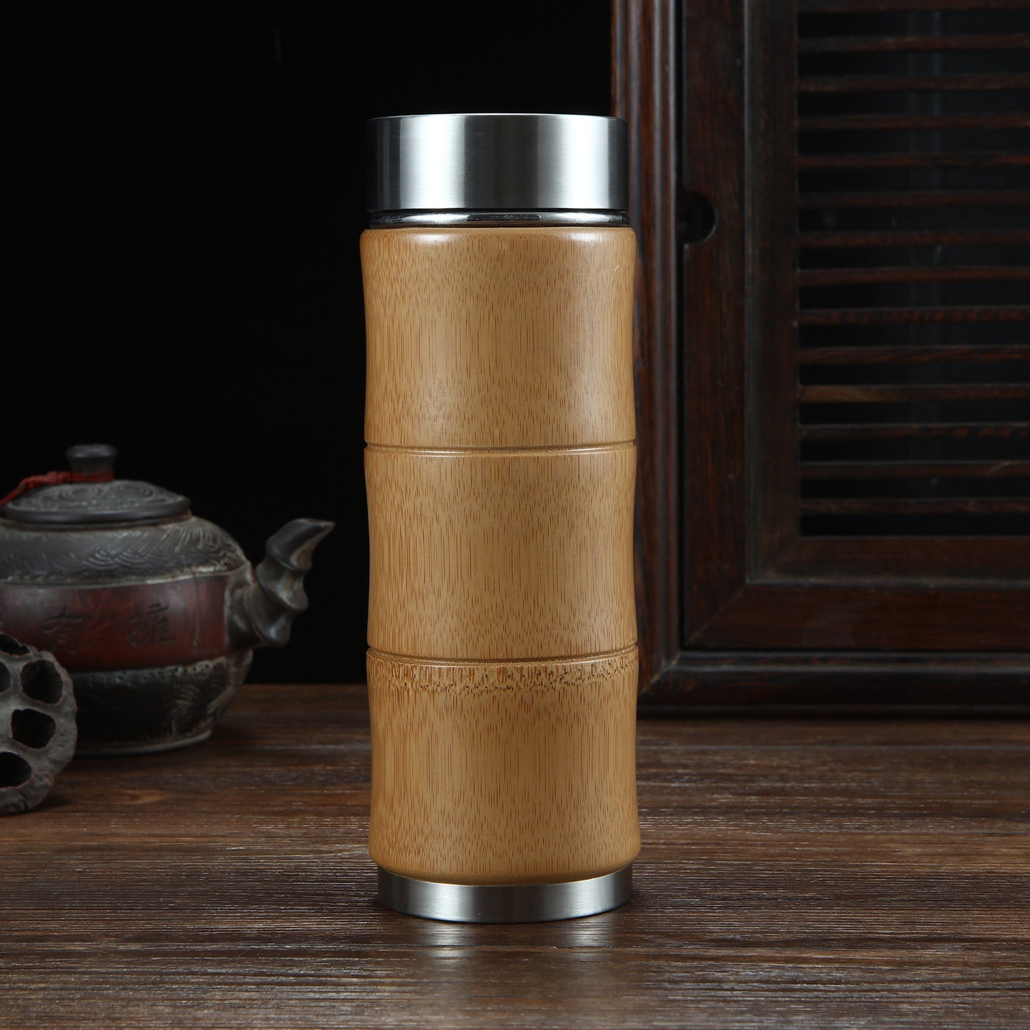 Bambusowy Termos Próżniowy z Izolacją-400 ml