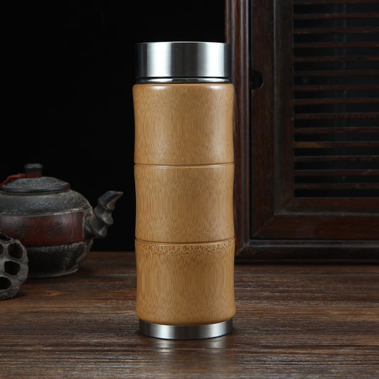 Bambusowy Termos Próżniowy z Izolacją-400 ml