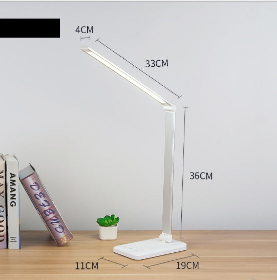 Lampka biurkowa LED z ładowaniem bezprzewodowym i portem USB