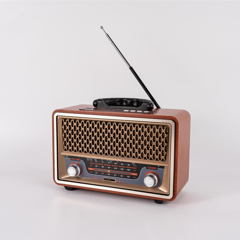 Drewniane Radio z Bluetooth, USB i Funkcją Nagrywania – Retro Styl do Domu