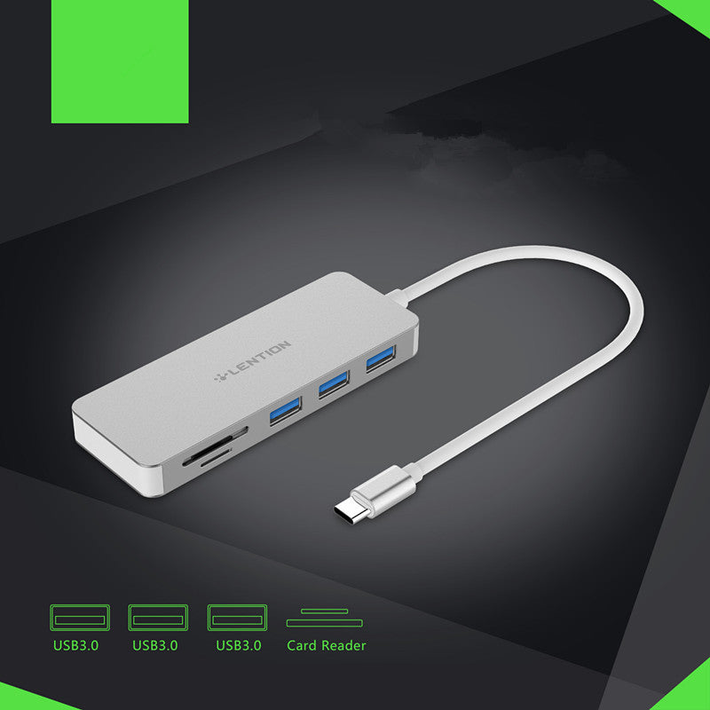 Czytnik Kart i Hub USB 3.0-Wielofunkcyjny Adapter z 3 Portami i Czytnikiem MicroSD/SD