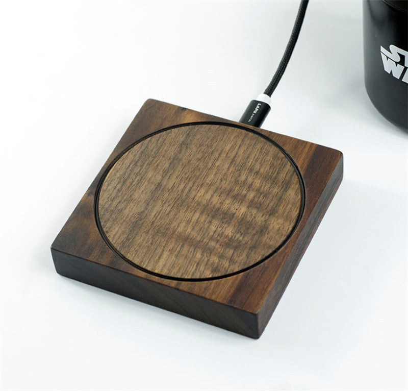 Bambusowa ładowarka bezprzewodowa 10W – szybkie ładowanie, micro USB