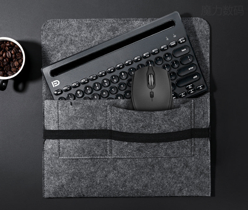 Bezprzewodowy zestaw Bluetooth – klawiatura i mysz z etui do przechowywania