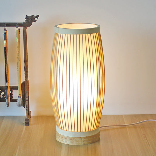 Bambusowa Lampka Nocna- Lampa Stołowa z Naturalnego Bambusa