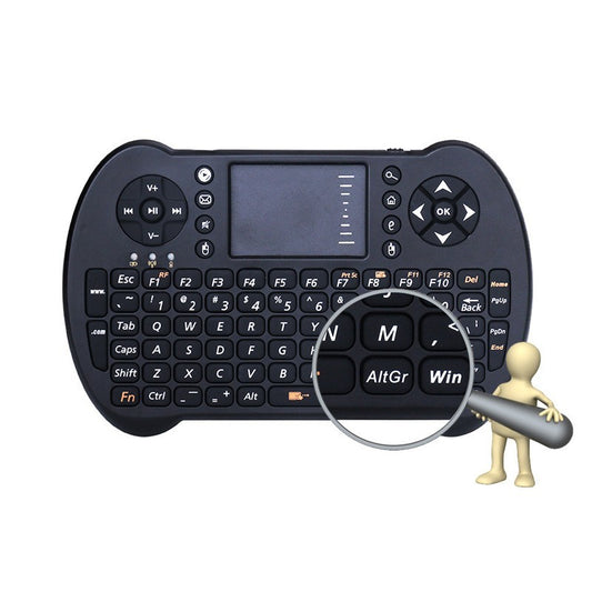 Bezprzewodowa klawiatura QWERTY z funkcją Air Mouse – mini zestaw multimedialny