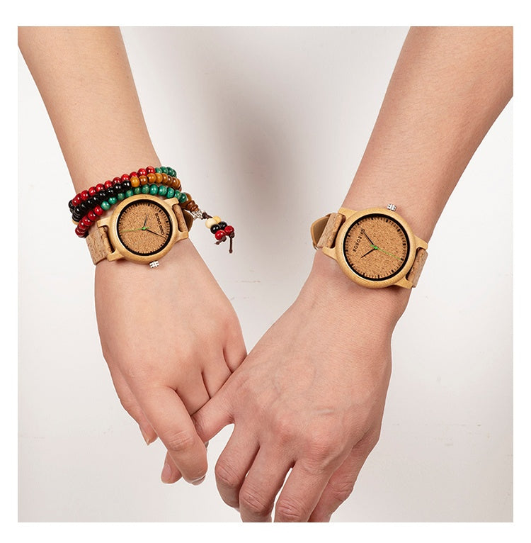 Drewniany zegarek – styl casual z naturalnego bambusa