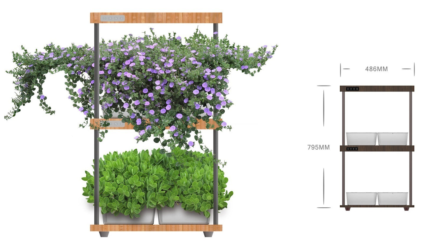 Czysta Naturalna Maszyna do Wzrostu Roślin z Bambusa – Domowy Ogródek LED