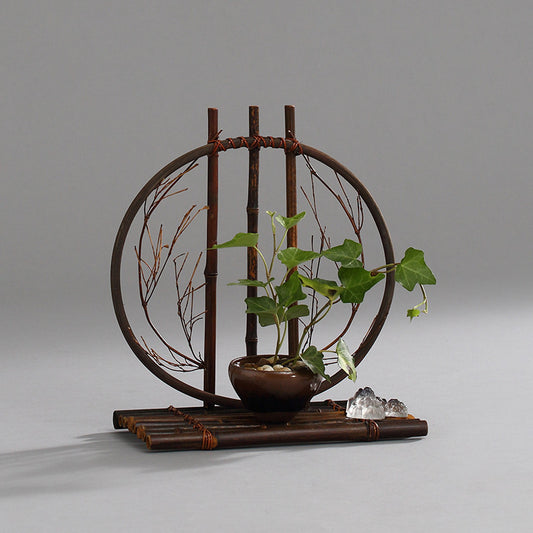 Wazon bambusowy Ikebana „Pod Księżycem” – minimalistyczna dekoracja
