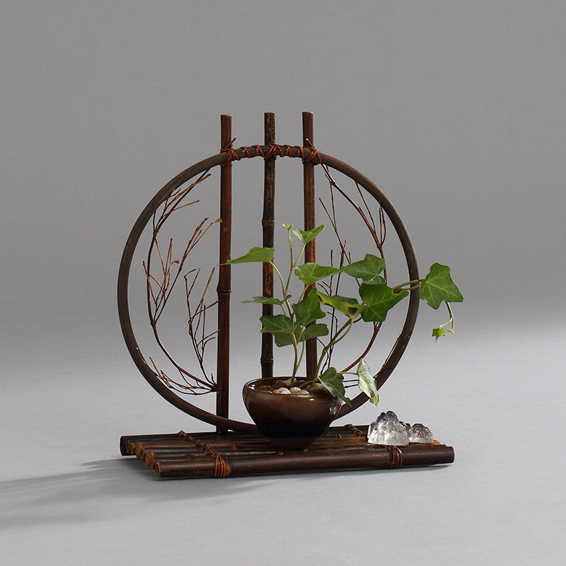 Wazon bambusowy Ikebana „Pod Księżycem” – minimalistyczna dekoracja