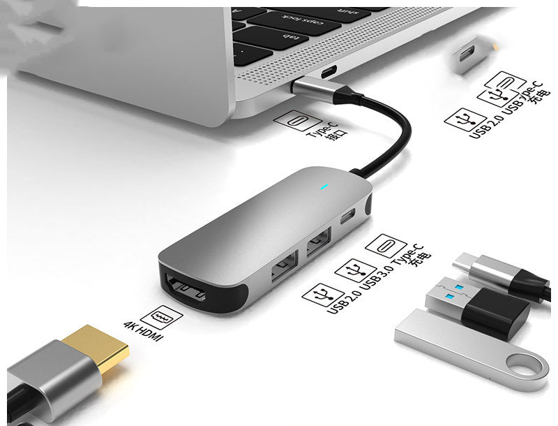 Wielofunkcyjny HUB USB-C z HDMI.Stacja dokująca do laptopa i notebooka