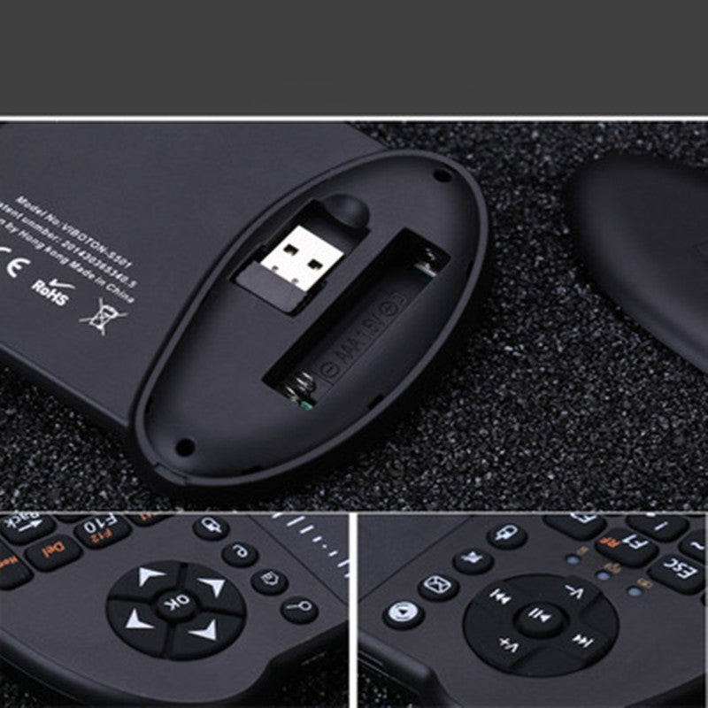 Bezprzewodowa klawiatura QWERTY z funkcją Air Mouse – mini zestaw multimedialny
