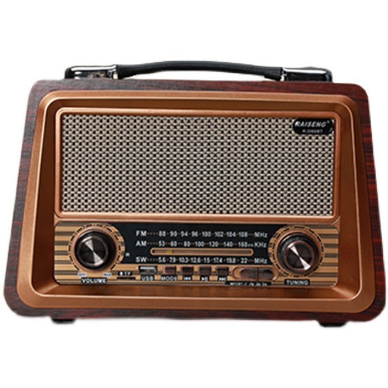 Retro Głośnik Bluetooth w Drewnianej Obudowie z Radiem FM i AM