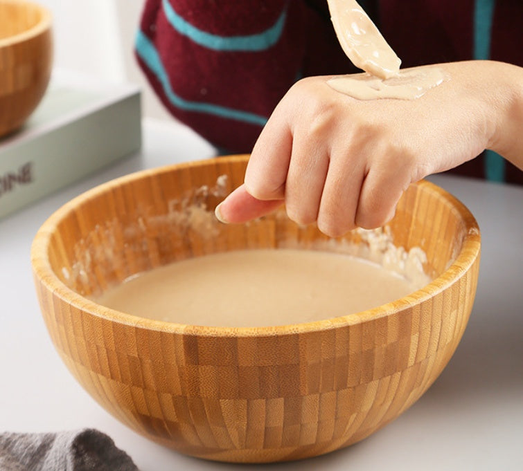 Bamboo Bowl Set – Drewniane miski z bambusa do sałatek i mieszania