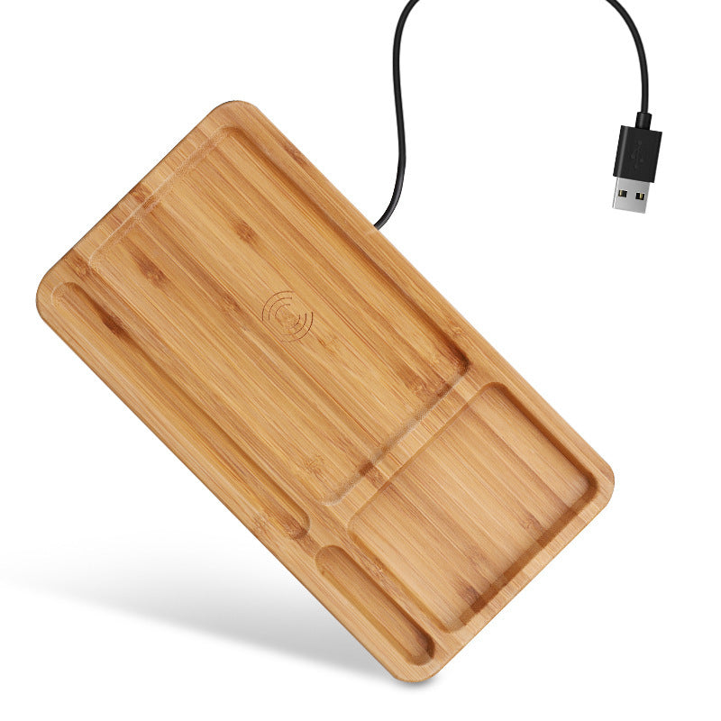 Bambusowa ładowarka bezprzewodowa USB – minimalistyczny design