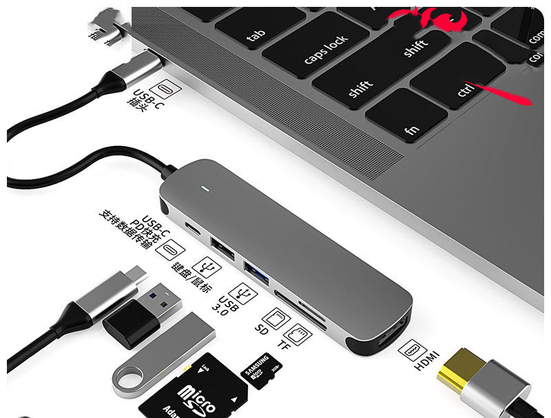 Wielofunkcyjny HUB USB-C z HDMI.Stacja dokująca do laptopa i notebooka