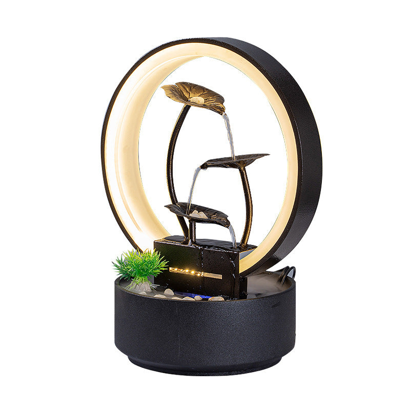 Zen Dekoracyjny Nawilżacz Powietrza LED – Metalowy Styl Zen do Biura i Domu
