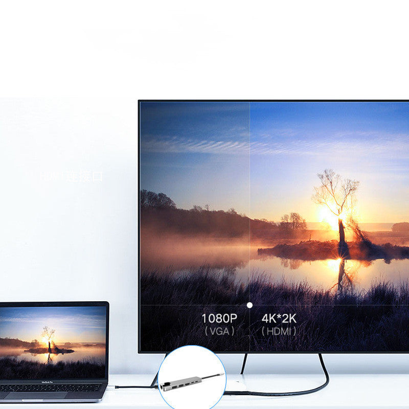 Stacja dokująca HUB USB-C do laptopa z portem HDMI