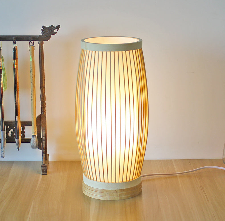 Bambusowa Lampka Nocna- Lampa Stołowa z Naturalnego Bambusa