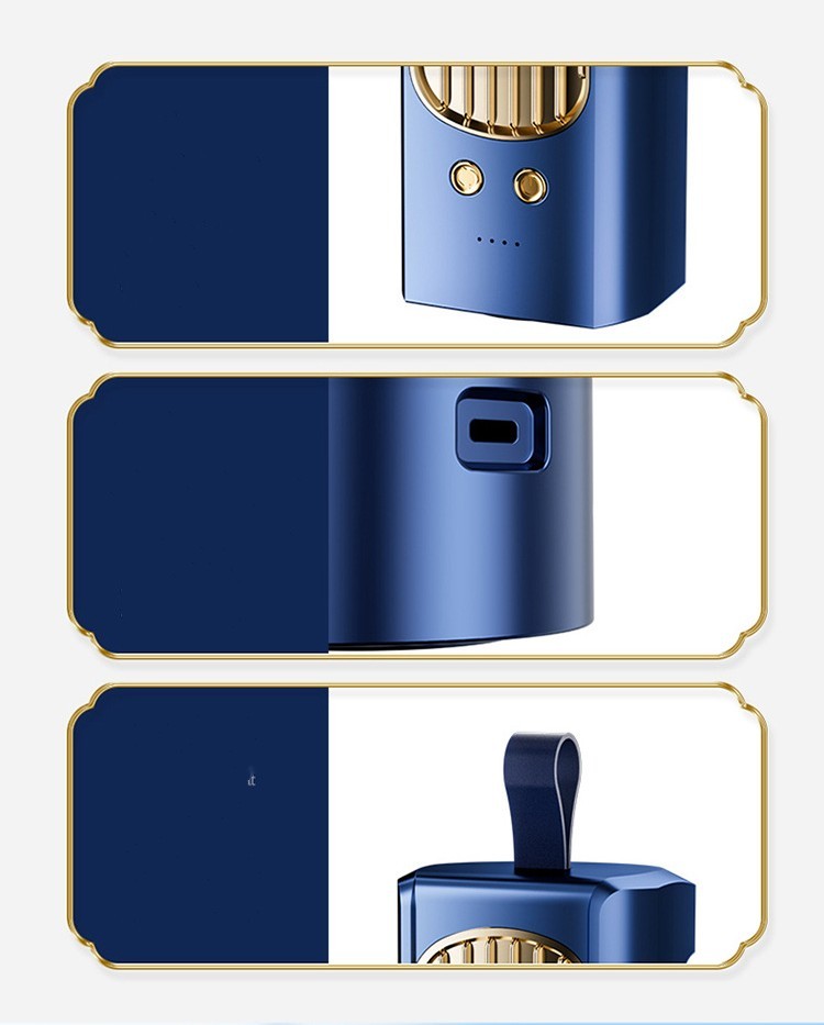 Bezłopatkowy wentylator biurkowy – cichy, ładowany USB, nowoczesny design
