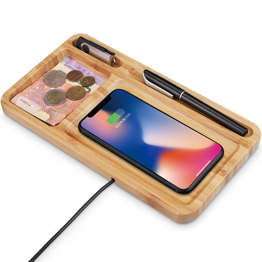 Bambusowa ładowarka bezprzewodowa USB – minimalistyczny design