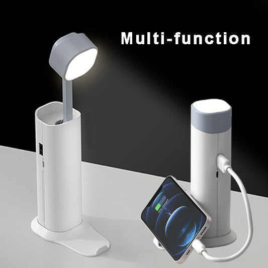 Wielofunkcyjna lampka biurkowa z latarką LED i powerbankiem – 5000mAh/1200mAh