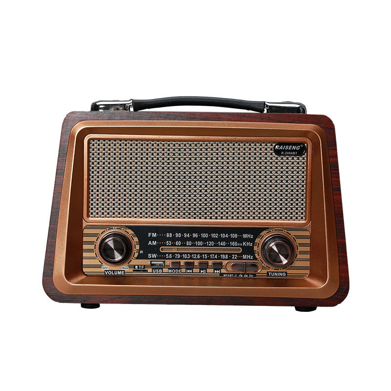 Retro Głośnik Bluetooth w Drewnianej Obudowie z Radiem FM i AM