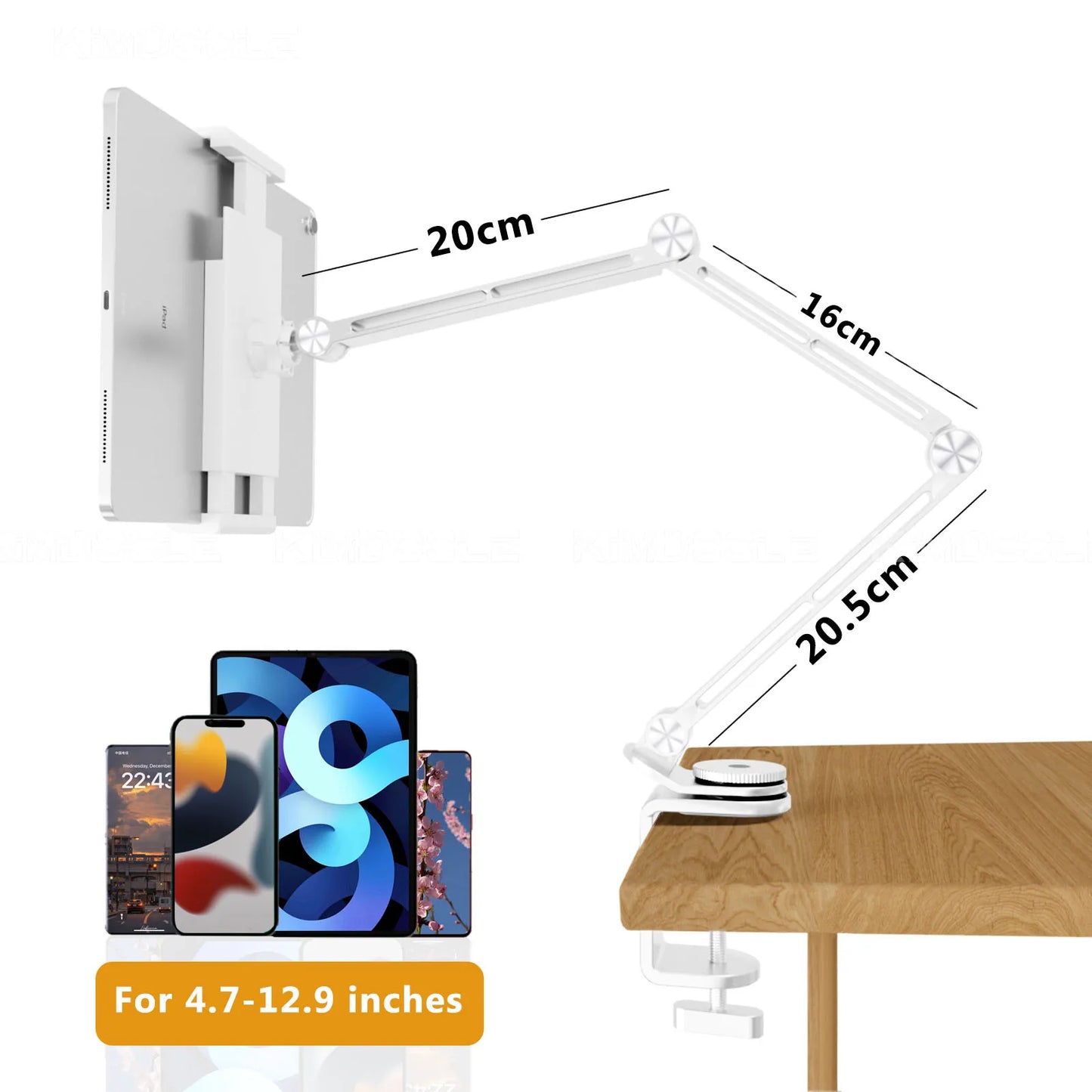 Aluminiowy stolik pod laptopa z regulacją 360 do biura i nauki zdalnej