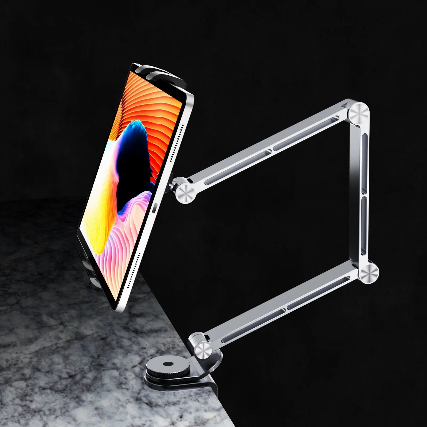 Aluminiowy stolik pod laptopa z regulacją 360 do biura i nauki zdalnej