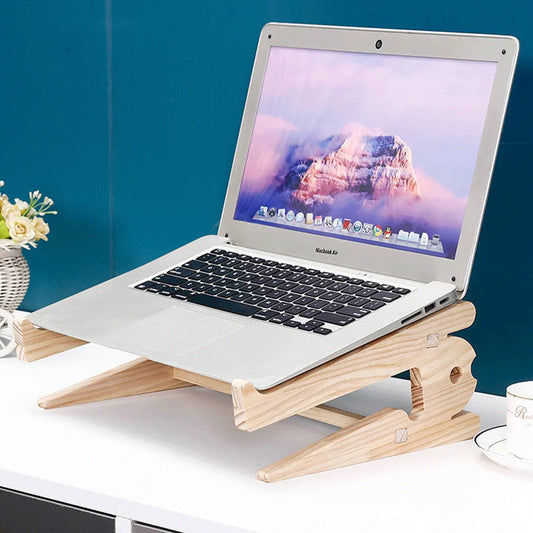 Uniwersalny drewniany stojak pod laptopa 10-17 cali- uchwyt biurkowy