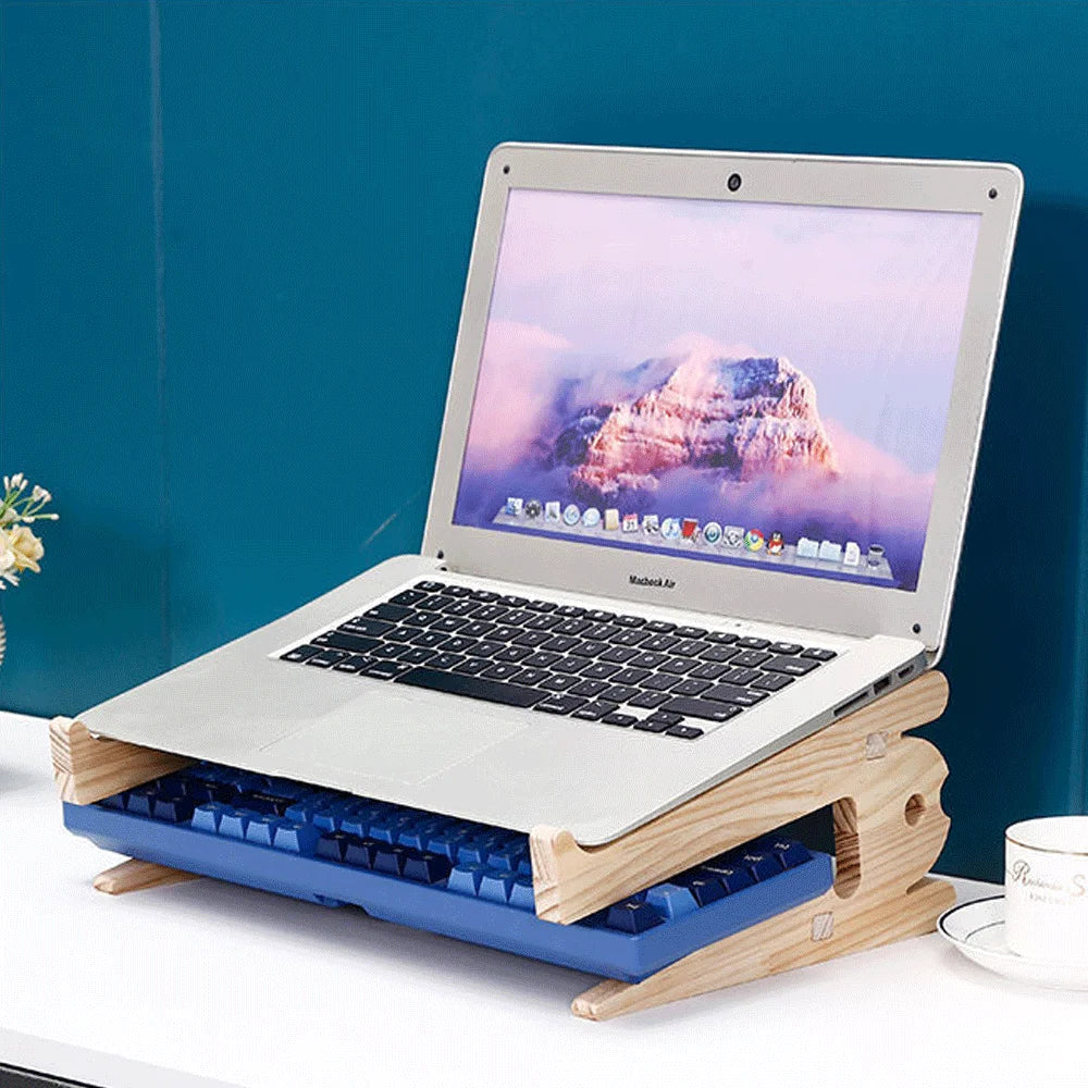 Uniwersalny drewniany stojak pod laptopa 10-17 cali- uchwyt biurkowy