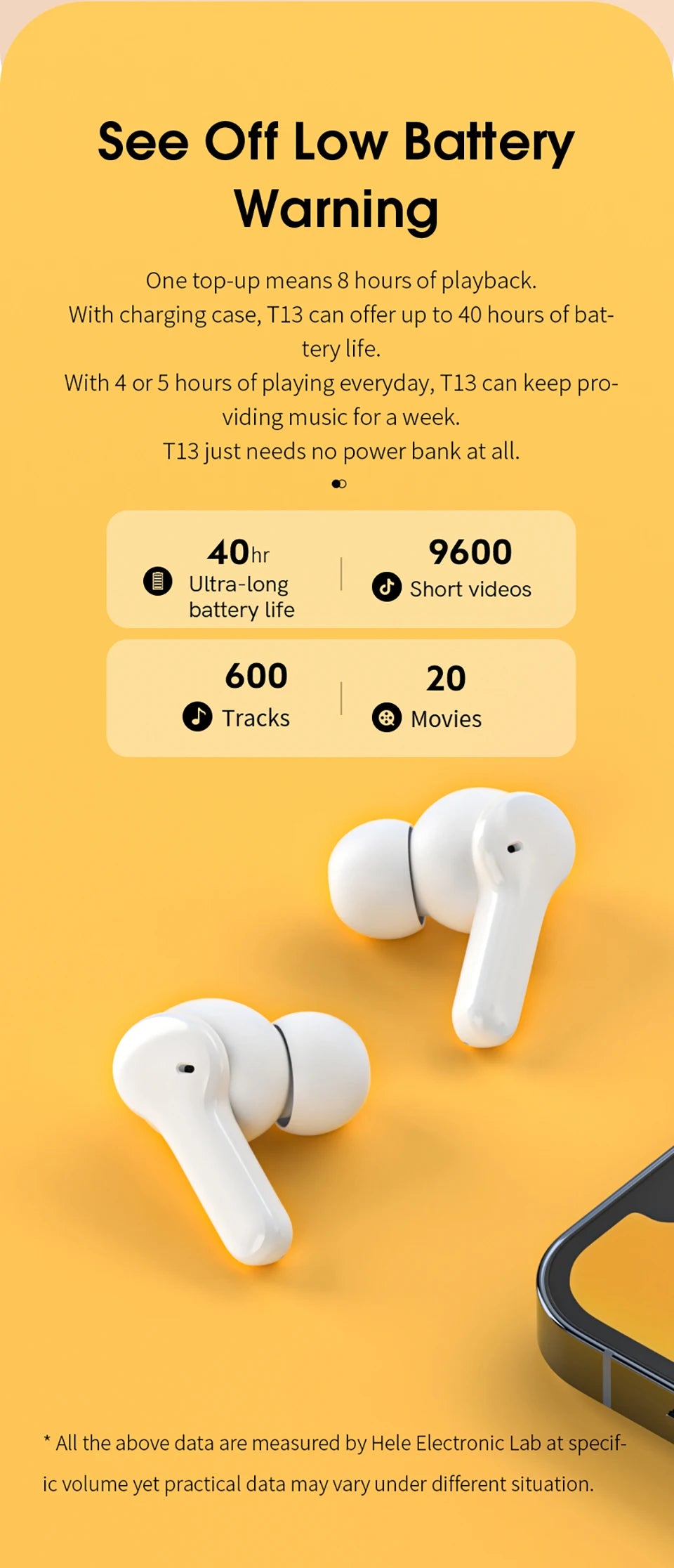 Bezprzewodowe słuchawki Bluetooth 5.3 z redukcją hałasu i dotykowym sterowaniem