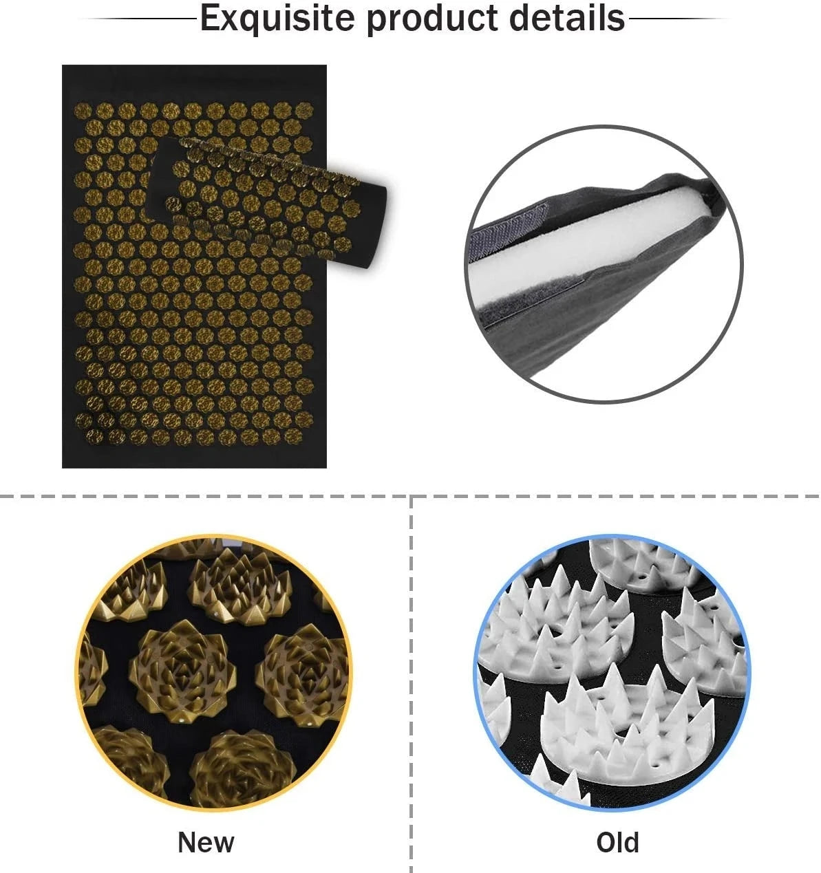 Mata do akupresury z poduszką i torbą – zestaw do ćwiczeń i masażu