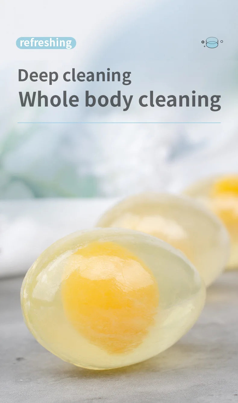 Naturalne mydło kolagenowe z jajkiem 80g — delikatne do codziennego użytku