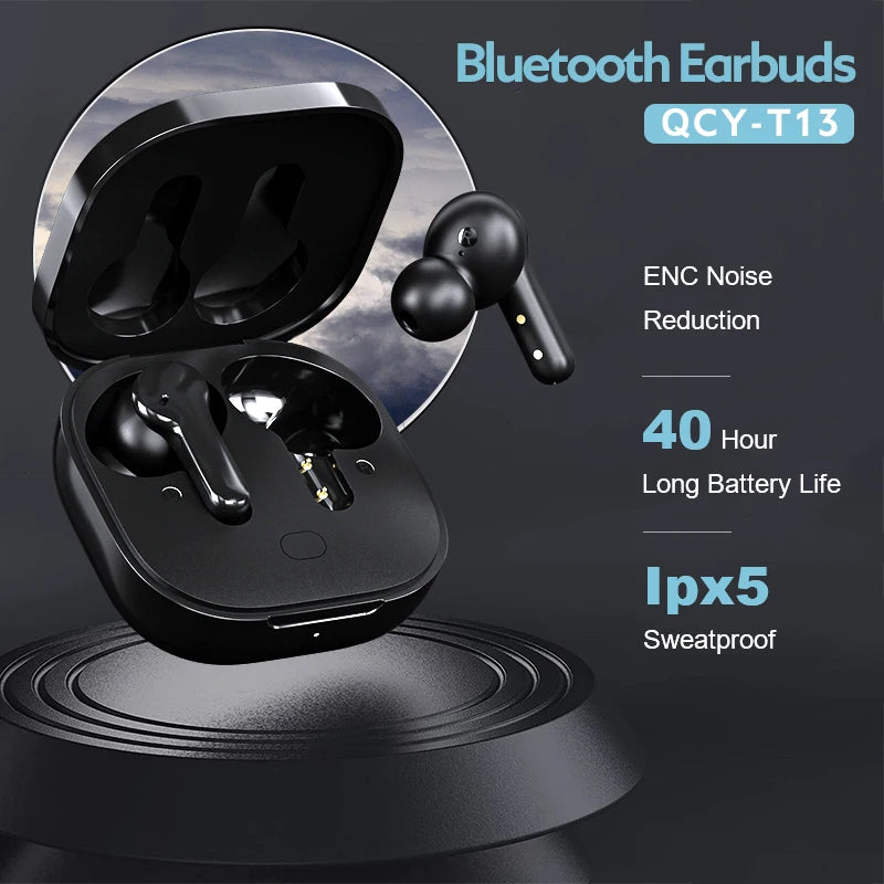 Bezprzewodowe słuchawki Bluetooth 5.3 z redukcją hałasu i dotykowym sterowaniem