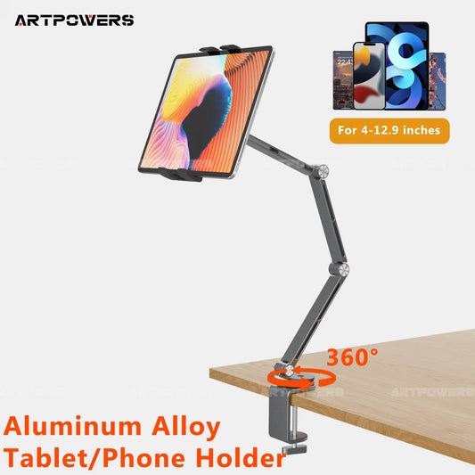 Aluminiowy stolik pod laptopa z regulacją 360 do biura i nauki zdalnej