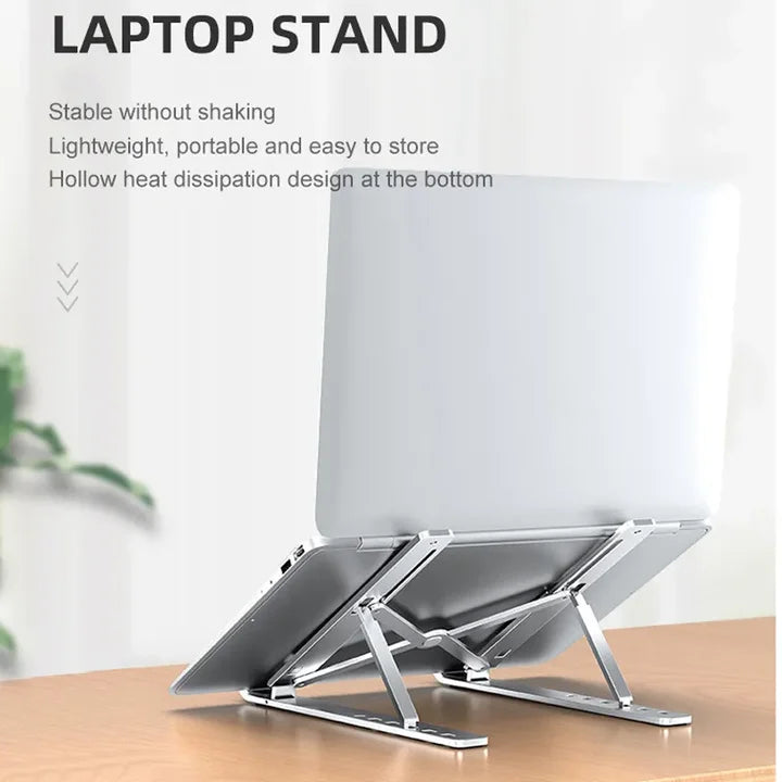 Składany uchwyt aluminiowy pod laptopa z regulacją wysokości
