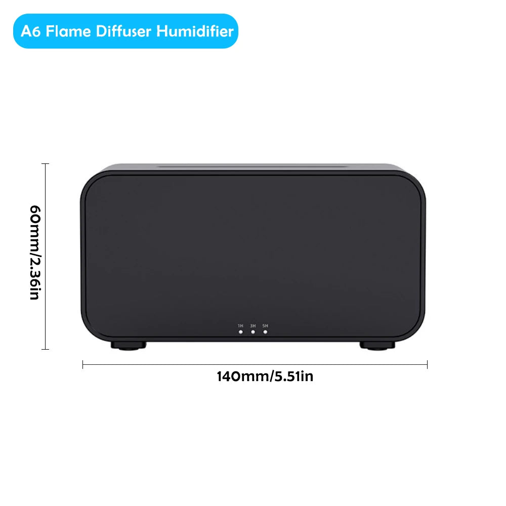 Nawilżacz Powietrza z Efektem Płomienia i Funkcją Dyfuzora LED