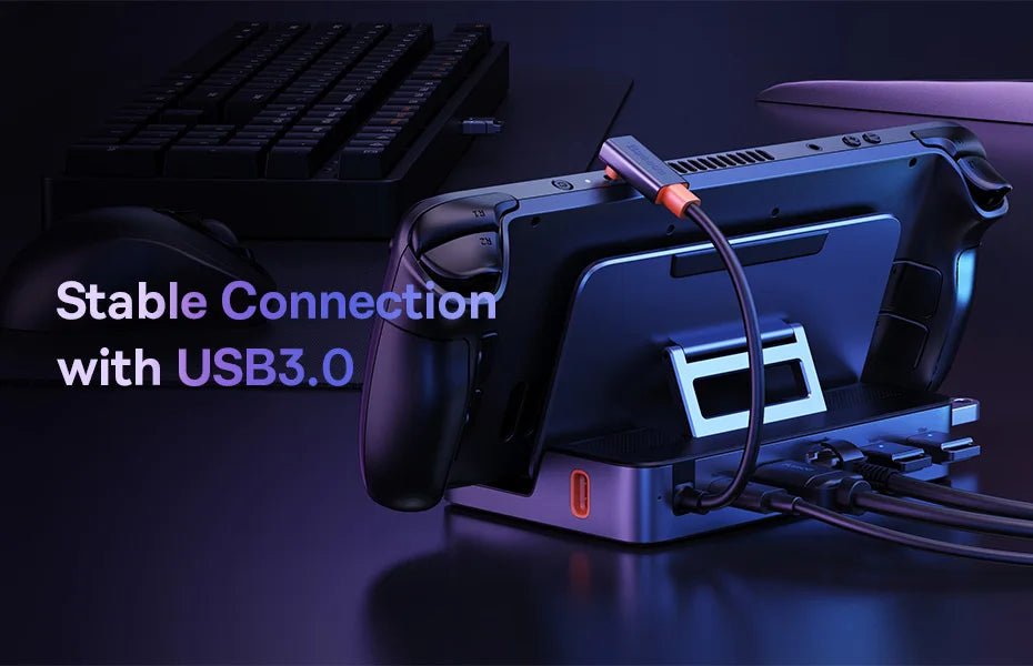 Stacja Dokująca USB-C do Steam Deck i Laptopów-6 portów z HDMI 4K