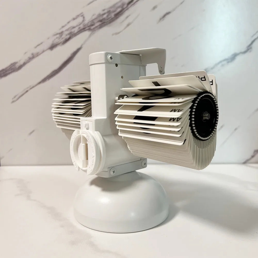 Zegar Biurkowy Retro Flip-Kreatywny Zegar Stronicowy z Mechanizmem Klapkowym