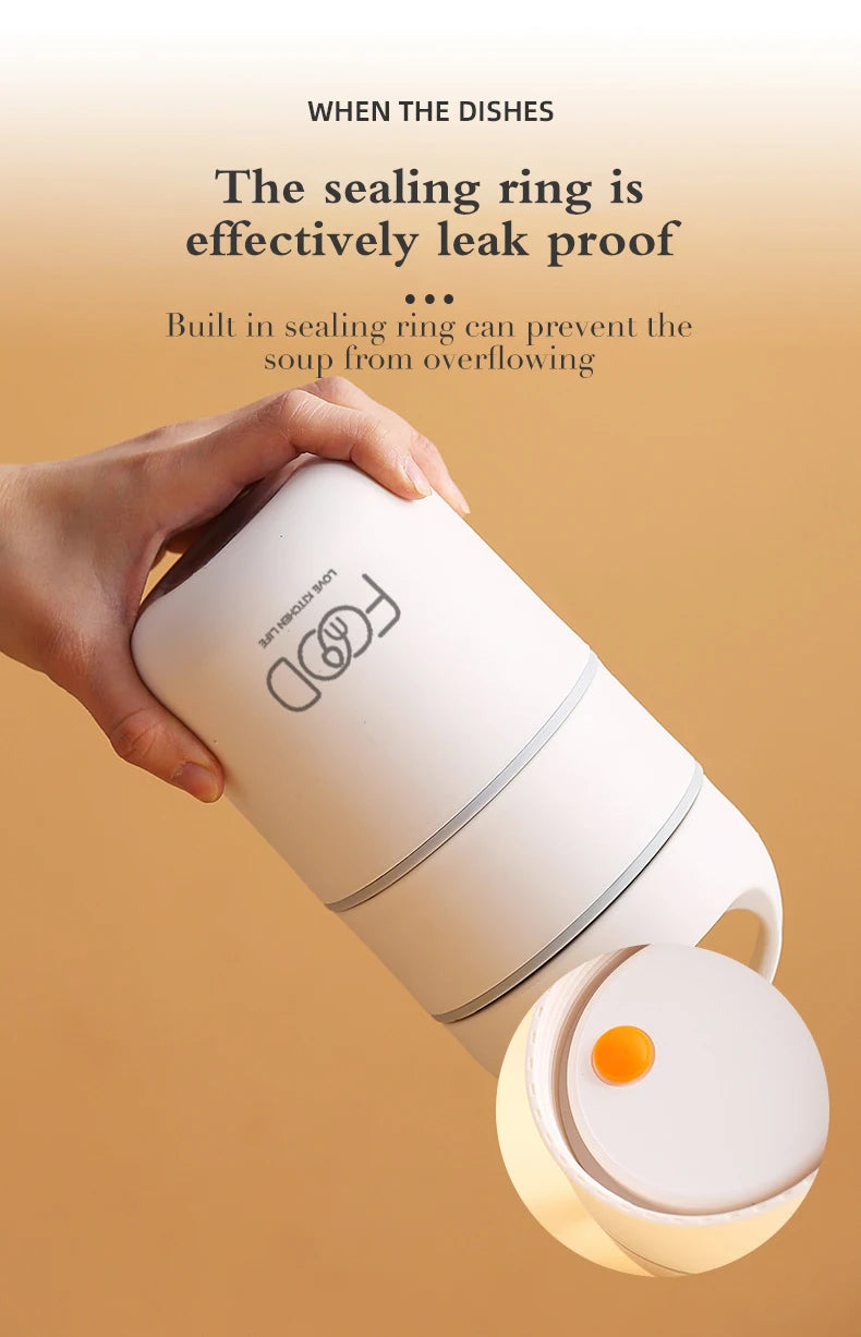 Lunchbox  termiczny ze stali nierdzewnej z torbą i łyżką.Dla dzieci i dorosłych