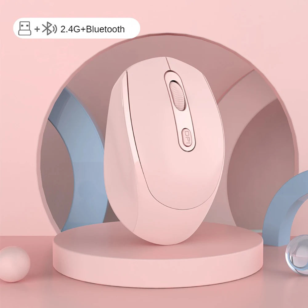Bezprzewodowa myszka Bluetooth 5.2 – cicha i lekka, do biura, nauki i gier