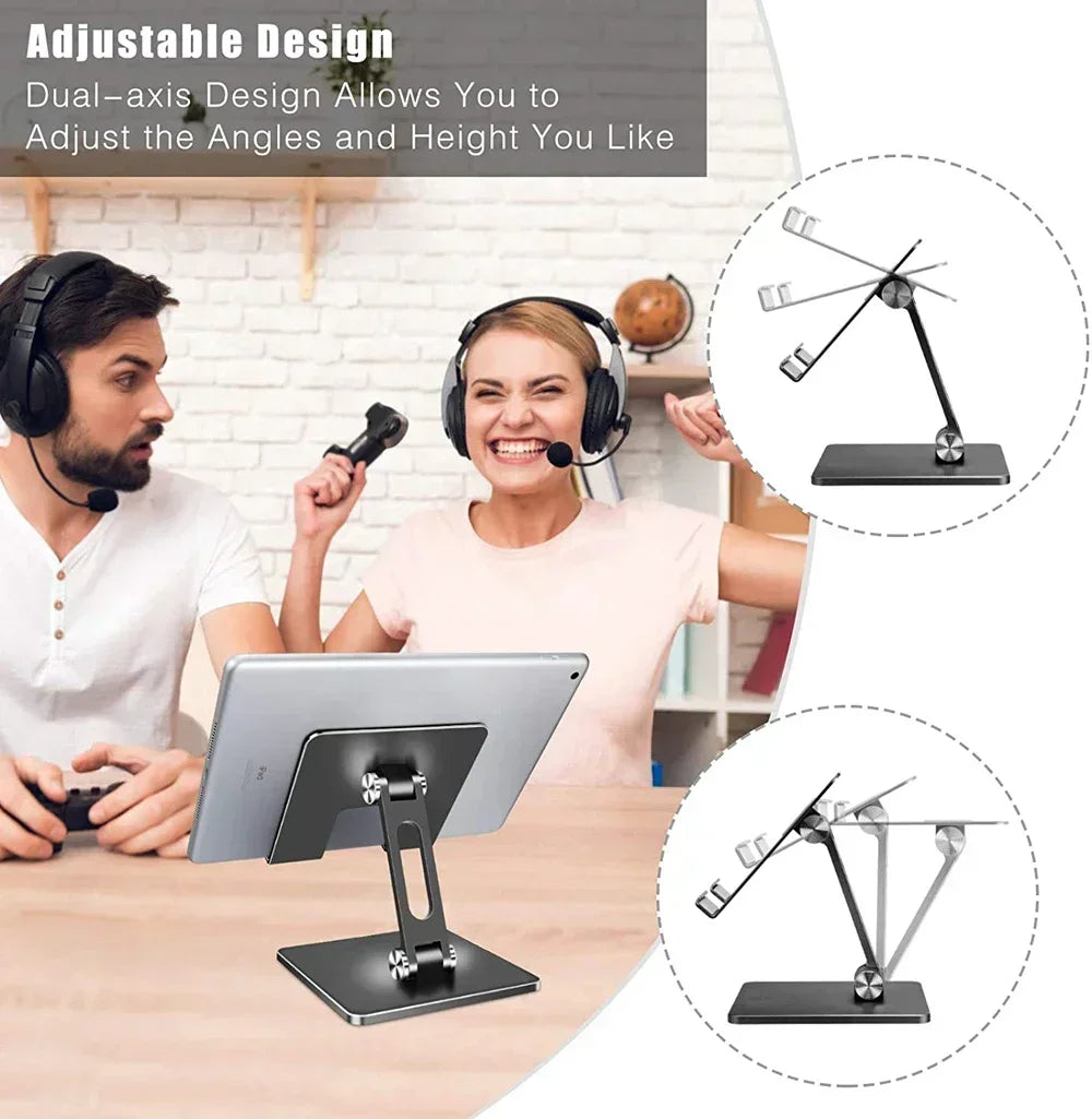 Aluminiowa podstawka pod tablet i laptop z regulacją wysokości i kąta obrotu 360°