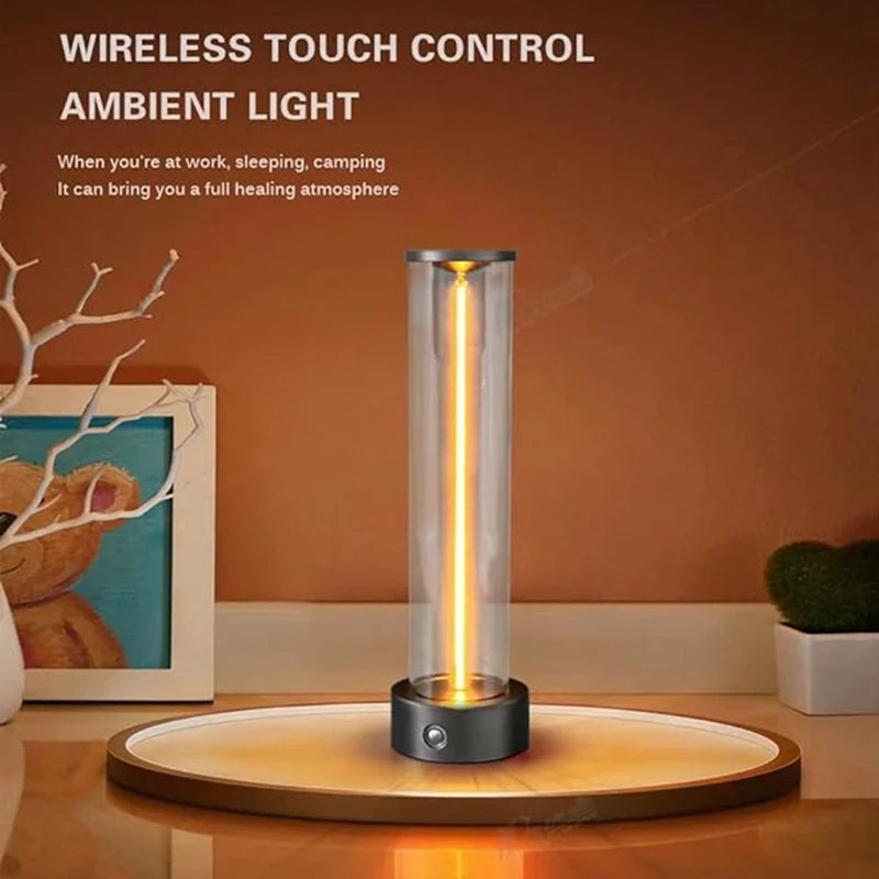 Minimalistyczna lampka biurkowa z dotykowym sterowaniem, magnetyczna, ładowana USB, 2000mAh