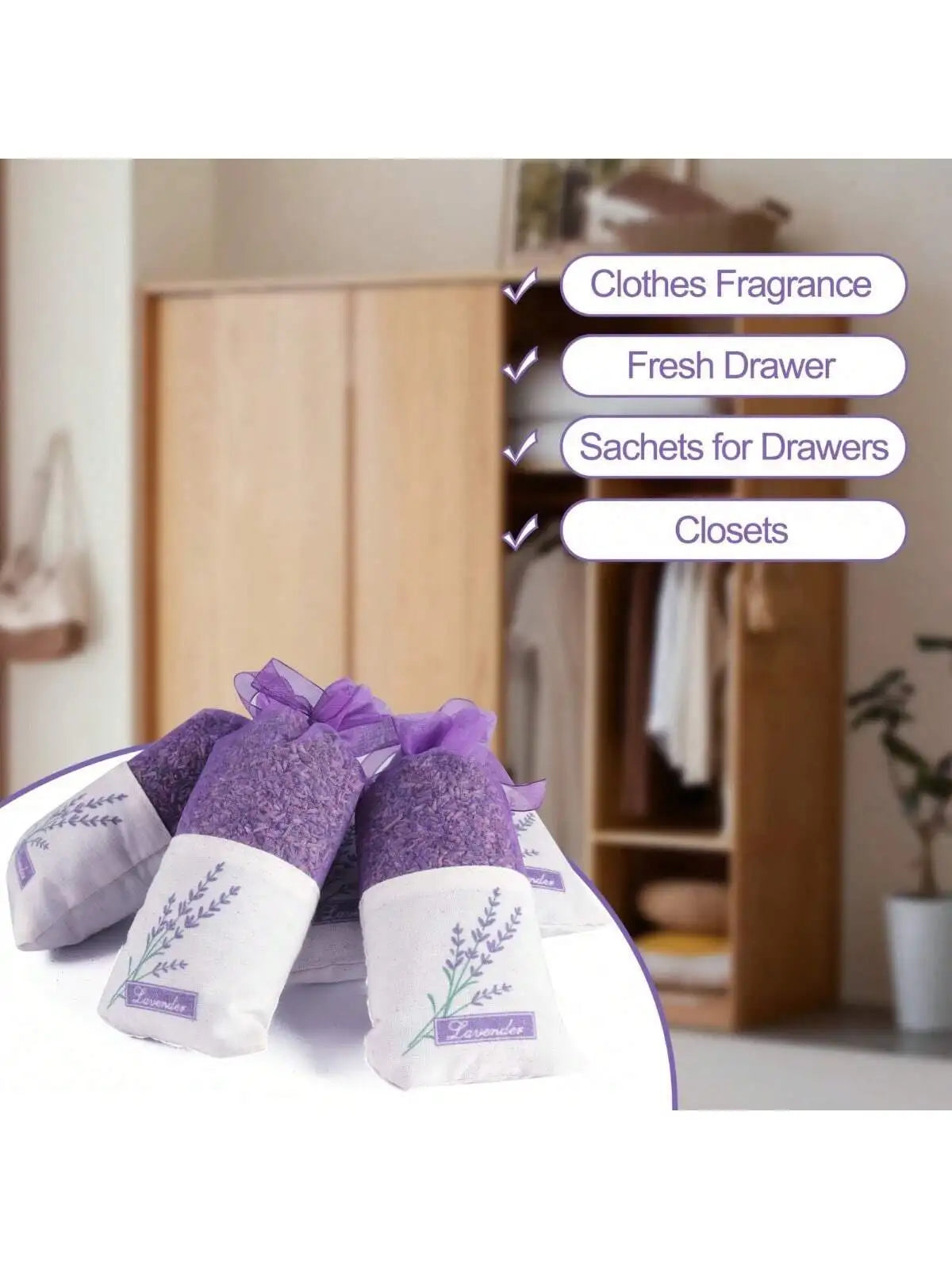Lawendowe woreczki zapachowe-do szafy,szuflady i garderoby(3 warianty)