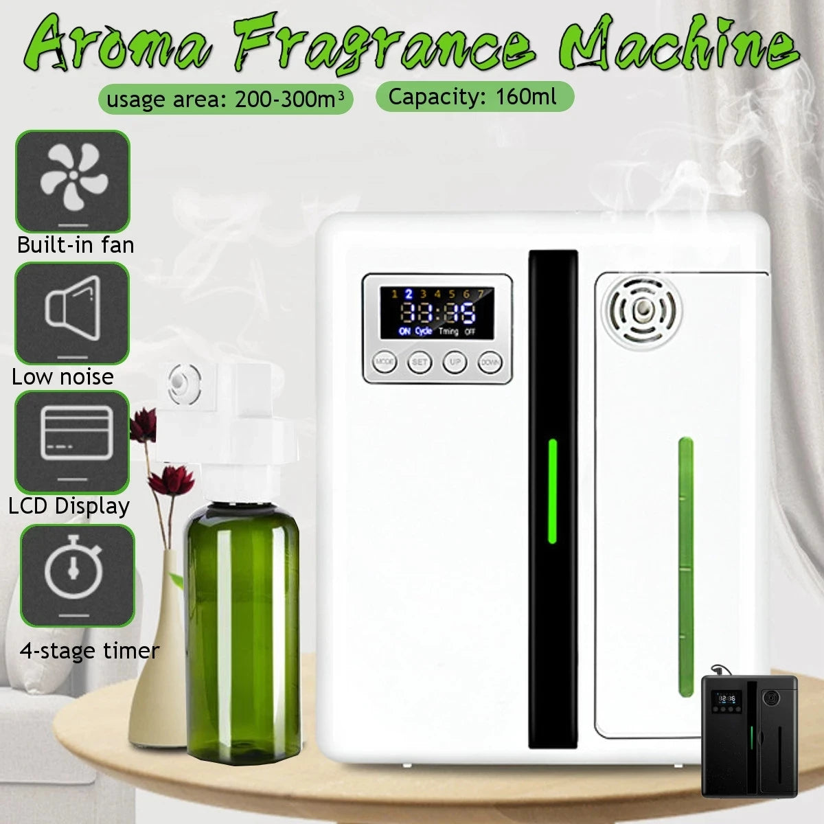Aromatyzer Zapachowy Naścienny 160 ml z Bluetooth – Dyfuzor do Biura i Domu