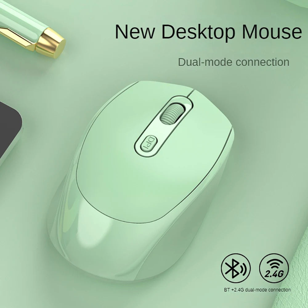 Bezprzewodowa myszka Bluetooth 5.2 – cicha i lekka, do biura, nauki i gier