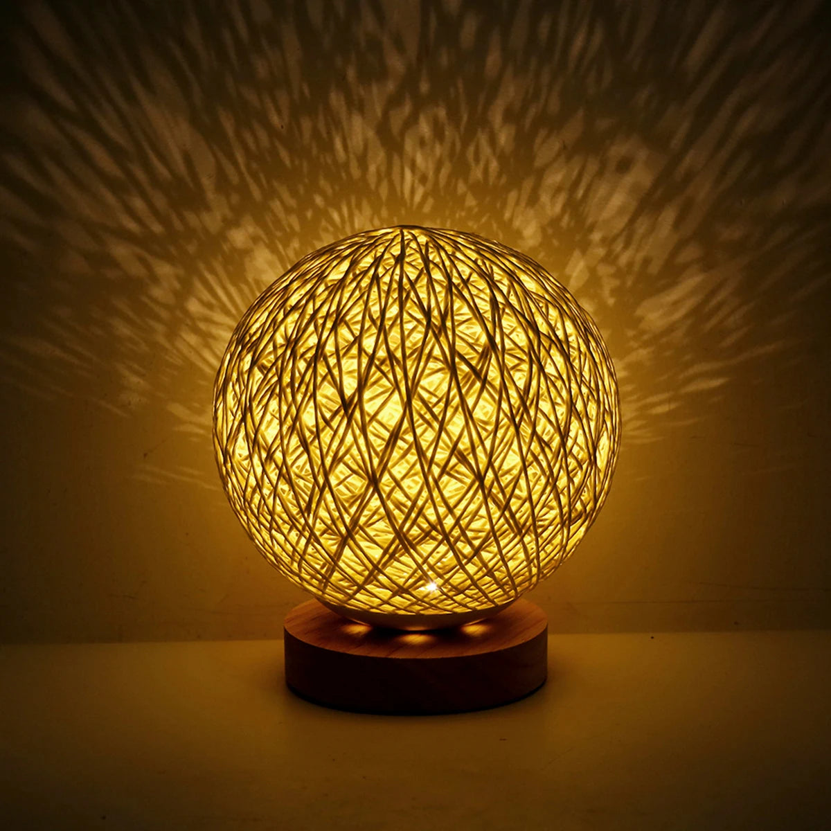 Lampka LED kula rattanowa- lampka biurowa USB(2 warianty)